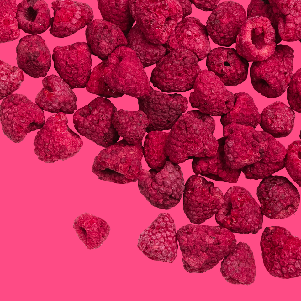 Freeze-dried raspberry ingredients